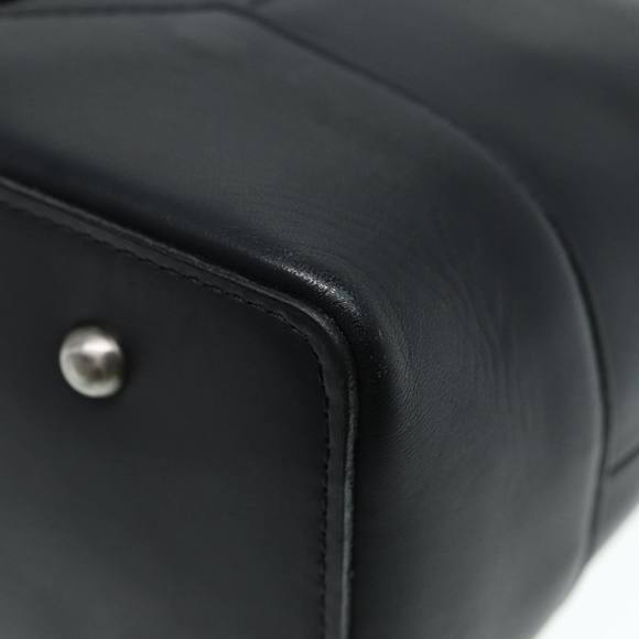 BURBERRY Hand Bag Leather Black Silver Auth bs17557 - Picture 15 of 16